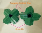 Hard Rock Drilling Cross Bits , Tungsten Carbide Button Drill Bit H25 / R25 / R32