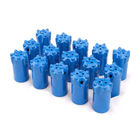 Blue Tungsten Carbide Buttons , Tipped Tapered Drill Bits For Rock Drilling
