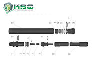 Rock Drill Tools CNC milling DTH380-11 Internal Cylinder , DTH380 Hammer
