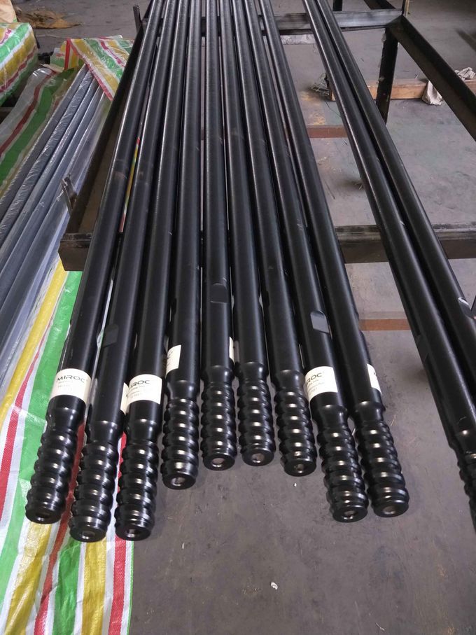 Threaded Drill Extension Rod T45 Thread For Bench Drilling / Long Hole