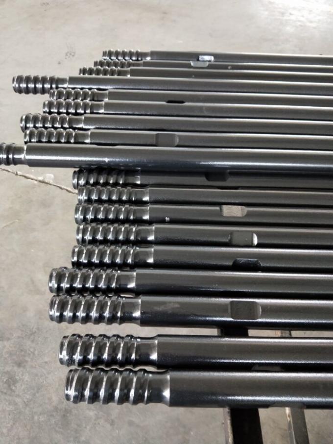 T38 Threaded Extension Drill Steel Rod Length 10ft With Heat Treatment