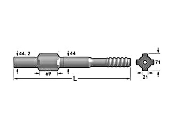 Coal Mining Drill Shank Adapter Furukawa M120 Pd 200 Pd 200r