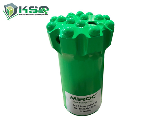 T45 Rock Drill Button Bits Diameter 89mm 2 Holes Flat Face