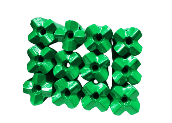 Tapered Rock Drilling Tools 4° Cross- Type Drill Bit For Drifting / Tunneling
