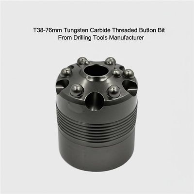 T38-76mm Tungsten Carbide Threaded Button Bit with Ballistic and Spherical Buttons for Rock Drilling