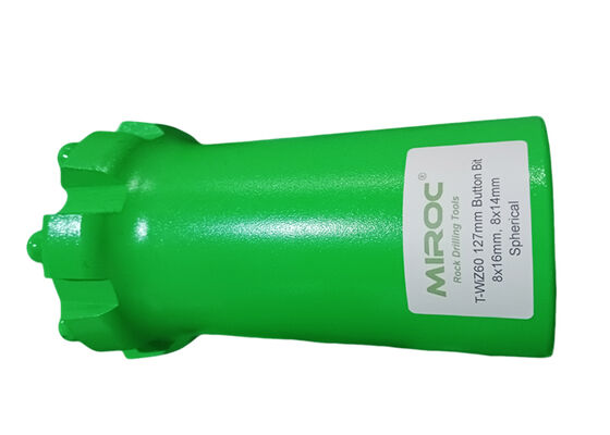 127mm Threaded Rock Drill Button Bit with Alloy Steel & Tungsten Carbides for High Performance Drilling