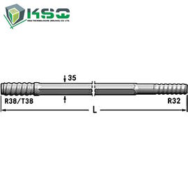 R32 Drifter Rod R/T38-Hex 35-R32 Flushing Hole 9.5 mm