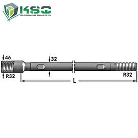 R32 Speed Rod R32-Round 32-R32 Flushing Hole 9.2 mm Wrench Flat 25.4 mm