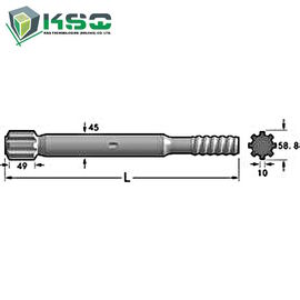 R38 T38 Rock Mining / Tunneling Shank Adapter Heat Treatment Process