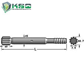 R38 T38 Rock Mining / Tunneling Shank Adapter Heat Treatment Process