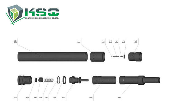 Underground mining DTH Drilling Tools DTH4.5 Hammer / DTH4.5-10 Piston Case