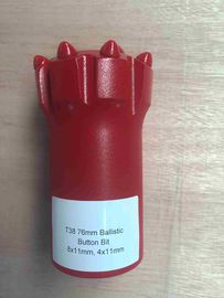 T38 76mm Button Drill Bit Normal Body With Ballistic Carbide Inserts