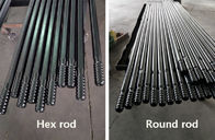 R32 R38 T38 Round and Hex Threaded Drill Rod For Short Hole Drilling / Tunneling