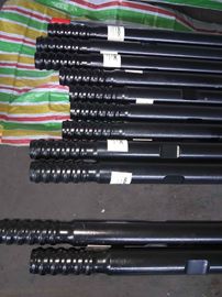 Threaded Drill Extension Rod T45 Thread For Bench Drilling / Long Hole Drilling