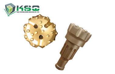 SD8 Shank Spherical Stone Drilling Bits , Ballistic Flat Face Button Bit