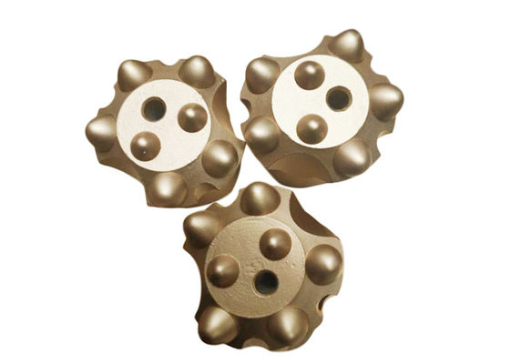 38mm Seven Button Golden Color For Tunneling Mining Taper Button Drill Bit