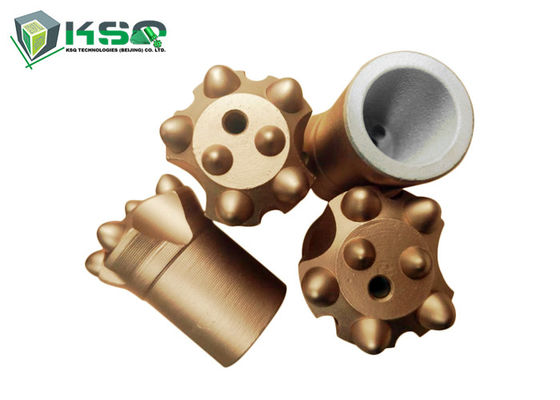 38mm Seven Button Golden Color For Tunneling Mining Taper Button Drill Bit