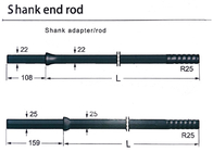 R25 Rock Drilling Tools High Strength Alloy Steel R25 Shank End Rod
