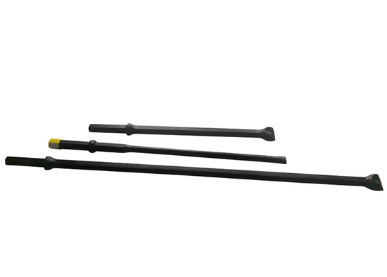 Mining Integral Rock Drill Steel Rod , Quarrying Plug Hole Drill Rod