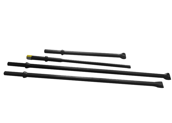 Mining Integral Rock Drill Steel Rod , Quarrying Plug Hole Drill Rod