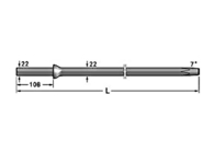 2 Inch 4 Inch 7 Degree  Hex 22 Shank Tungsten Carbide Tapered Drill Rod