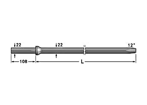CNC Milling 12 Degree Mining Rock Drill Tools Tapered Drill Rod