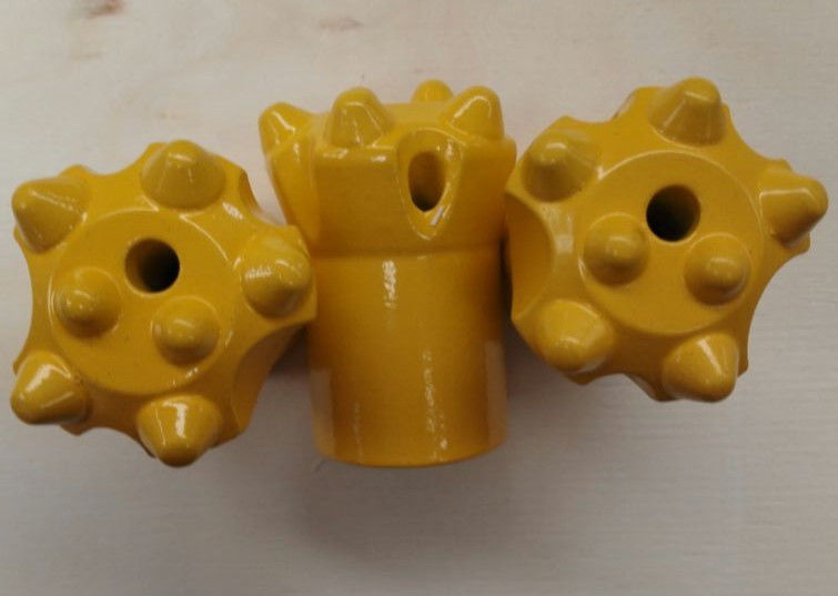 Yellow Effective Coal Mining Button Drill Bit For Drilling Blasting