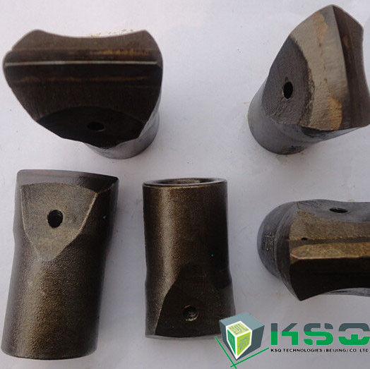 Tungsten Carbide Chisel Rock Bit 34 mm Green / Black For Mining