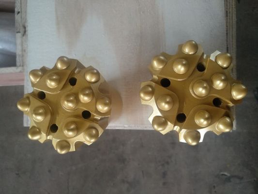 Customize T38 76mm Button Drill Bit With Flat Flower Ballistic Carbide Inserts