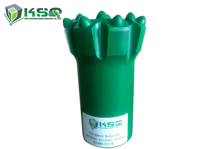 T51 89mm 8X12 4X12 2X10 4 Holes Hard Rock Mining Drillin Bits Button ...
