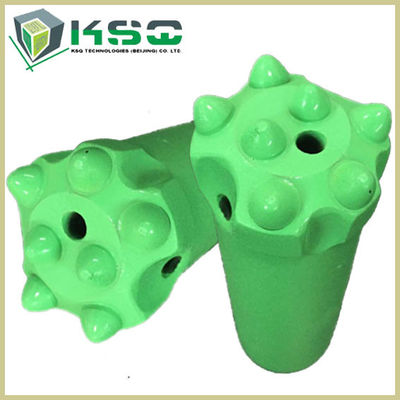 Dome Carbide Tipped Button Drill Bit For Metal Ore Mining Green Forging
