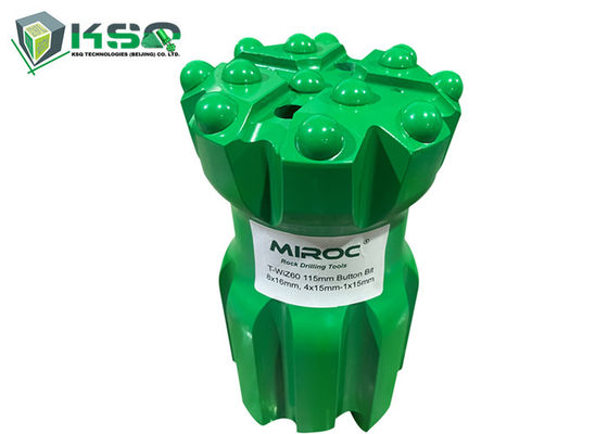 Green / Blue Retrac Button Bit For Medium Hard To Hard Rock Mining Parts T-WIZ60-115