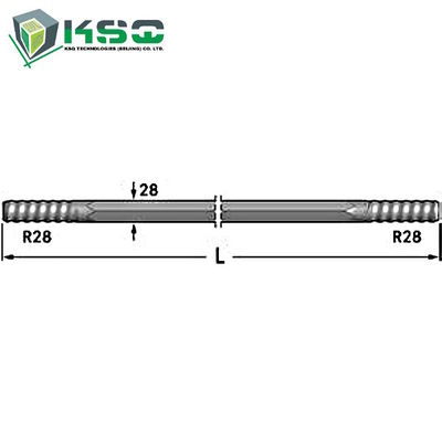 R28 Extension Rod R28-Hex 28-R28 Flushing Hole 8.8 mm