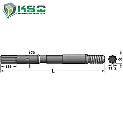 Atlas Copco Drill Shank Adapter COP2160EX, COP 4050EX, COP4050MUX