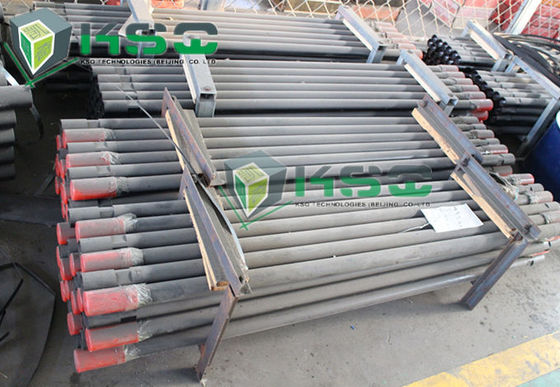 Male - Female Thread Threaded Drill Rod Tungsten Carbide Material Flushing Hole 14.5 Mm