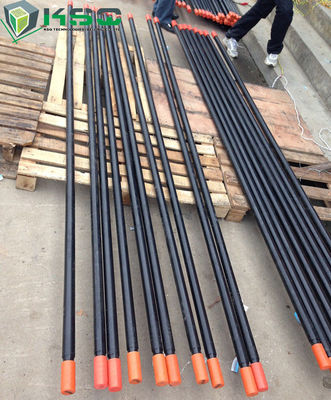 Steel T38 T45 T51 Threaded Drill Rod , Quarrying Mining Drill Extension Rod