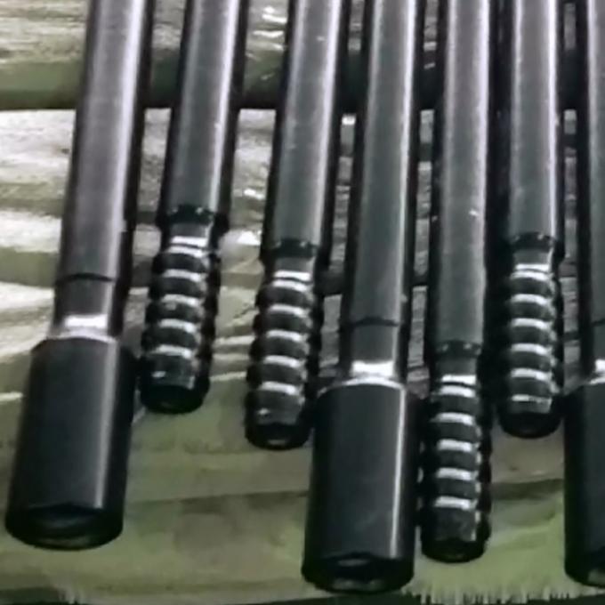 Microscopic Threaded Rods Underground Underground Drilling Threaded Drill Rod Mf T51 12ft In Black Gray Color