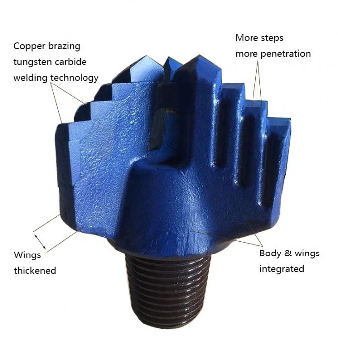 Carbide Insert 3 Blades Water Well Steel Drag Bit