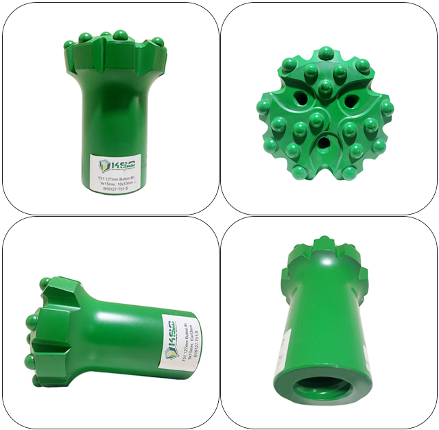 T51 127 Mm Spherical Buttons Drop Center Rock Drill Bits